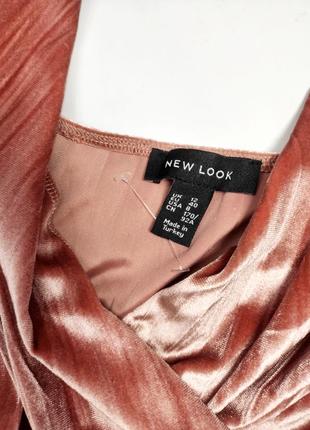 Боди женский розового цвета бархатная ткань от бренда new look s m4 фото