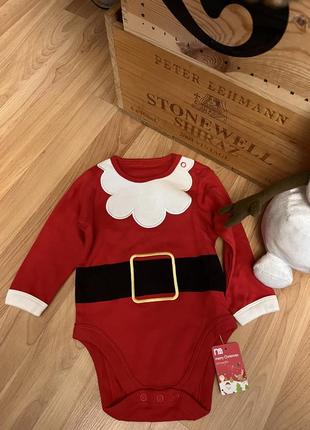 Новорічне боді санта mothercare next