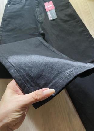 Стильные джинсы палаццо, клеш от бедра черные заменьги 27,28р в виде zara4 фото