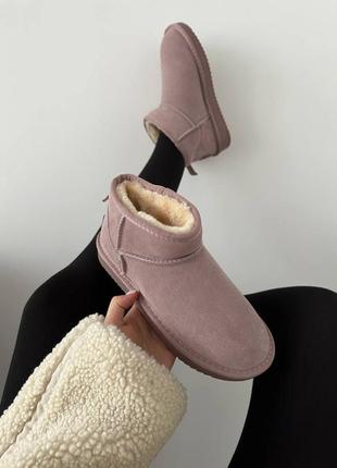 Женские ugg ultra mini pink suede 🩷8 фото