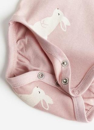 Нежное боди н & M боди для девочки с зайчиком2 фото