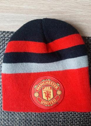 Шапка двойная manchester united, 54 см, 6-7 лет