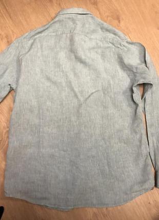 Рубашка мужская длинный рукав 💯 % лён2 фото