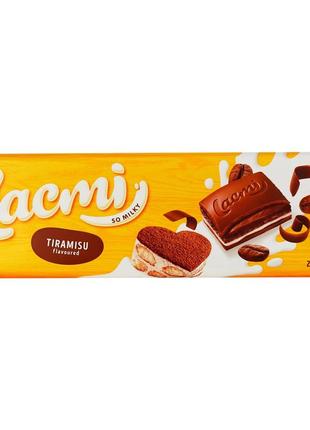 Шоколад roshen lacmi молочний lacmi tiramisu тірмісу з печивом, 295 г