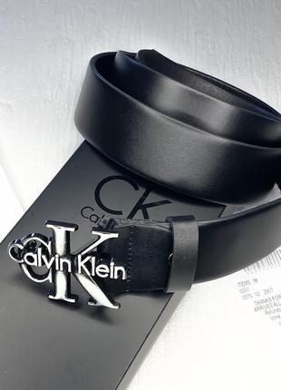 Чоловічий ремінь calvin klein чорний на подарунок