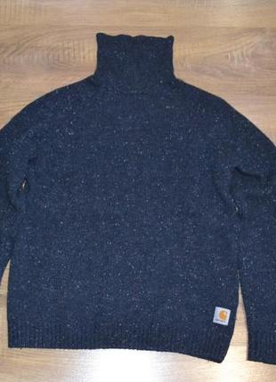 Carhartt m кофта шерстяная свитер вязаный гольф оригинал