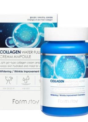 Farmstay collagen water full moist cream ampoule ампульный крем сыворотка с коллагеном3 фото