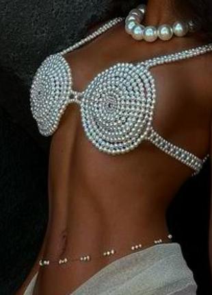 Роскошный лиф из жемчуга люкс