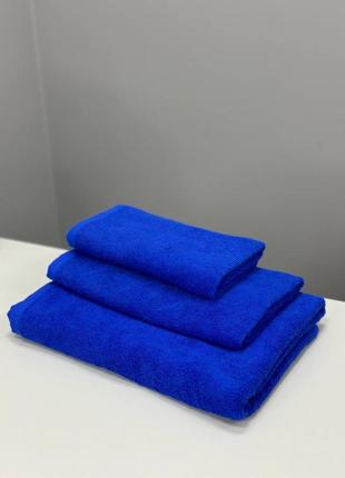 Комплект махрових рушників 50*90, 70*140, 100% бавовна , синій2 фото