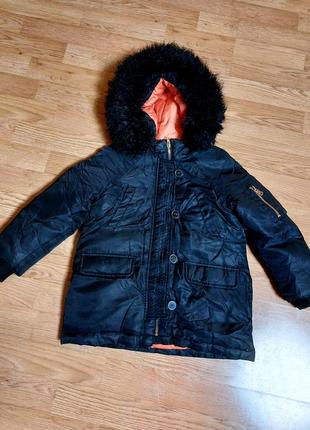 Теплущая парка куртка пуховик zara kids р 6( 110-116 см)