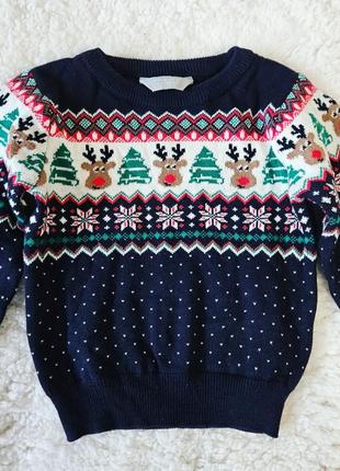 Новогодний свитер для малышей бренда primark