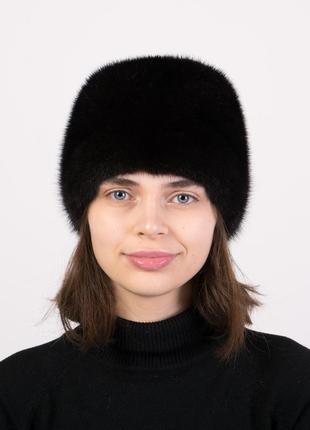 Жіноча зимова норкова шапка