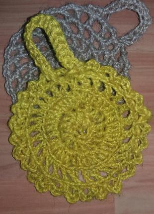 Натуральні губки з джуту для миття посуду ( 4 шт) hand made
