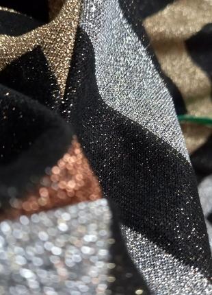 Золото, срібло та бронза - трикотажна сукня, крупний зигзаг