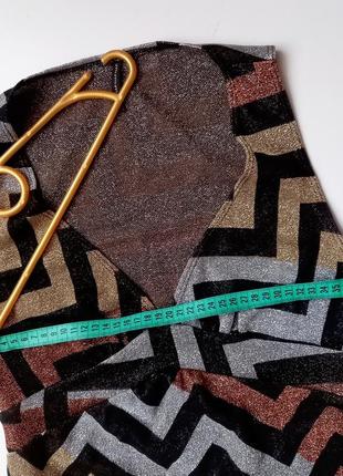 Золото, срібло та бронза - трикотажна сукня, крупний зигзаг