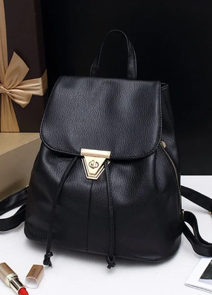 Женский стильный черный популярный рюкзак сумка 2 в 12 фото
