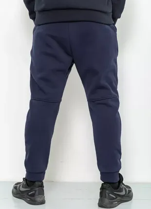 Спорт чоловічі штани на флісі, колір темно-синій, 241r0022 фото