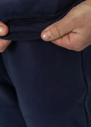 Спорт чоловічі штани на флісі, колір темно-синій, 241r0024 фото