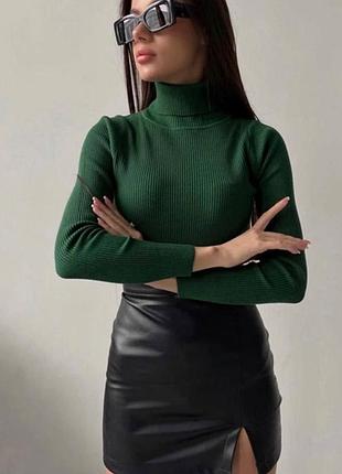 Базовый гольф в рубчик, водолазка5 фото