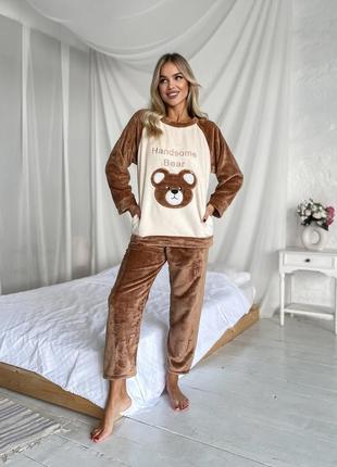 Плюшевая пижама, спальный комплект8 фото