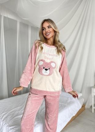 Плюшевая пижама, спальный комплект4 фото
