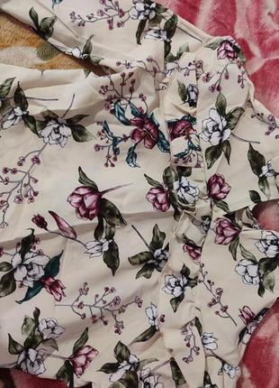 Блузка с цветочным принтом5 фото