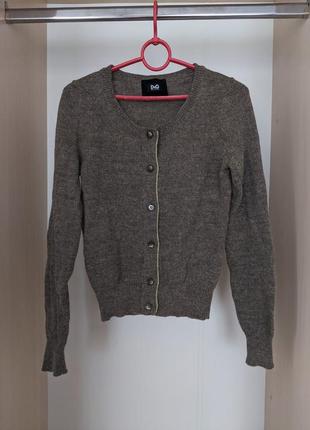 Теплая шерстяная кофта на пуговицах от dolce & gabbana