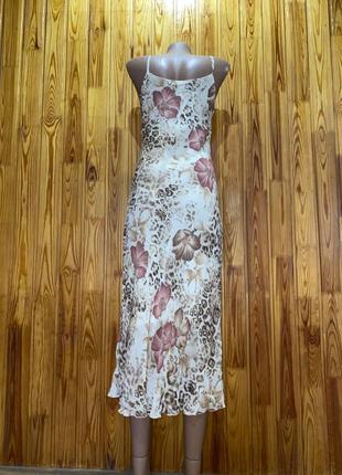 Платье с воланами,слип платье,платье в бельевом стиле,цветочный принт,леопардовый принт3 фото