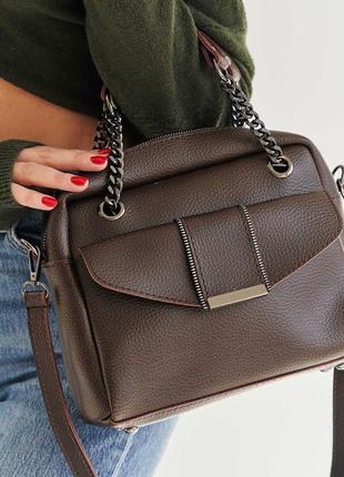 Сумка женская «хлоя» шоколадная
