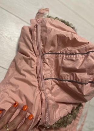Зимняя куртка парка розового цвета kiki&amp;koko 98 см 2-4 года10 фото
