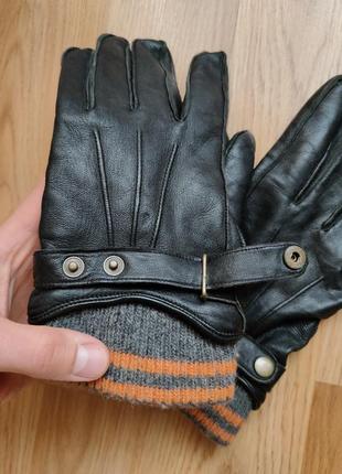 Кожаные перчатки мужские3 фото