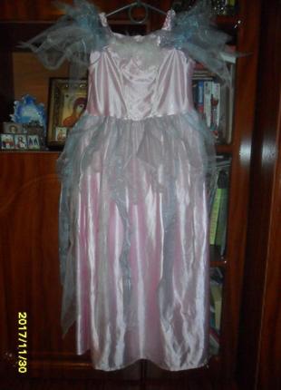 Нарядное новогодние платье для принцессы на 5/7лет1 фото