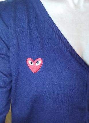 Шерстяной кардиган play comme de garcons8 фото