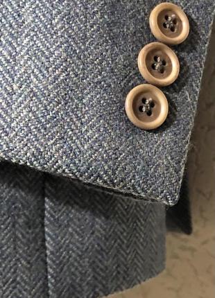 Твидовый шерстяной шикарный итальянский пиджак 50р6 фото