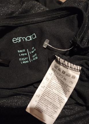 Трикотажна-стрейч,чорна блузка з мерехтінням,великого розміру,esmara9 фото