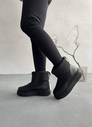 Дутики черные ботинки