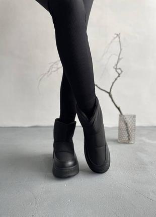 Дутики черные ботинки