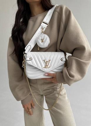 Жіноча сумка lv mini white gold люкс якість2 фото