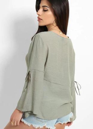 Новая блузка primark оливкового цвета.  размер uk12/eur40 (м/l).3 фото