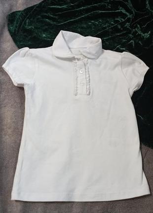 Белая футболочка для новорожденных
