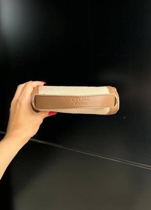 Женская сумка celine teen besace triomphe beige люкс качество4 фото