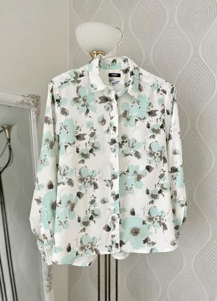 Атласная рубашка в цветочном принте в размере s от walbusch