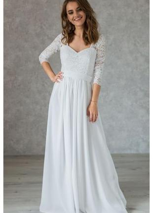 Свадебное платье с рукавом1 фото