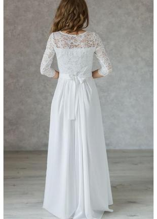 Свадебное платье с рукавом3 фото