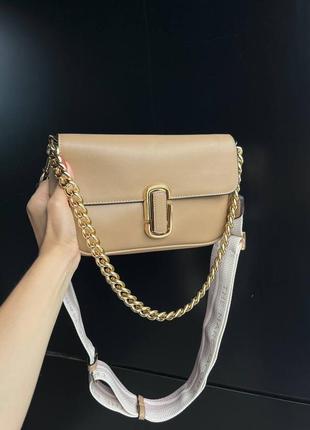 Женская сумка marc jacobs shoulder bag beige люкс качество1 фото