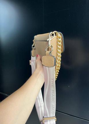 Женская сумка marc jacobs shoulder bag beige люкс качество2 фото