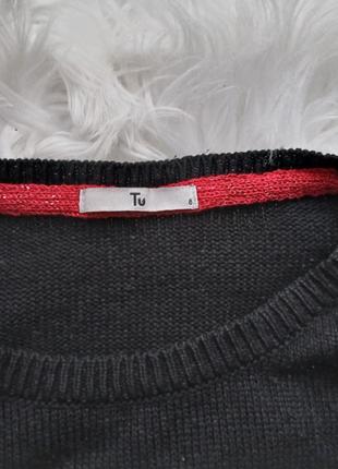 Трикотажный тонкий новогодний женский свитер свитерик унисекс3 фото