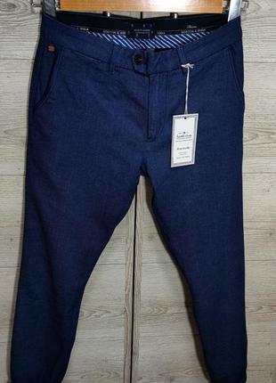 Чоловічі завужені елегантні штани чиноси джогері scotch&amp;soda колір синій розмір 29/321 фото