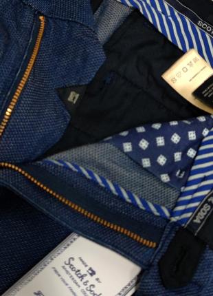Чоловічі завужені елегантні штани чиноси джогері scotch&amp;soda колір синій розмір 29/326 фото