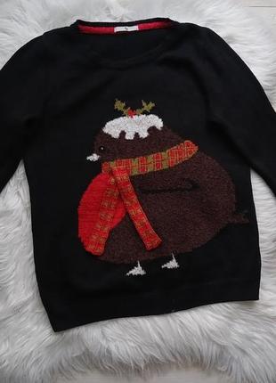 Трикотажный тонкий новогодний женский свитер свитерик унисекс
